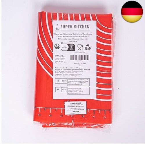 Super Kitchen Backmatte Aus Silikon – 71,1x50,8cm, Rutschfest, Doppelte Dicke – Für Teig, Pizza, Fondant