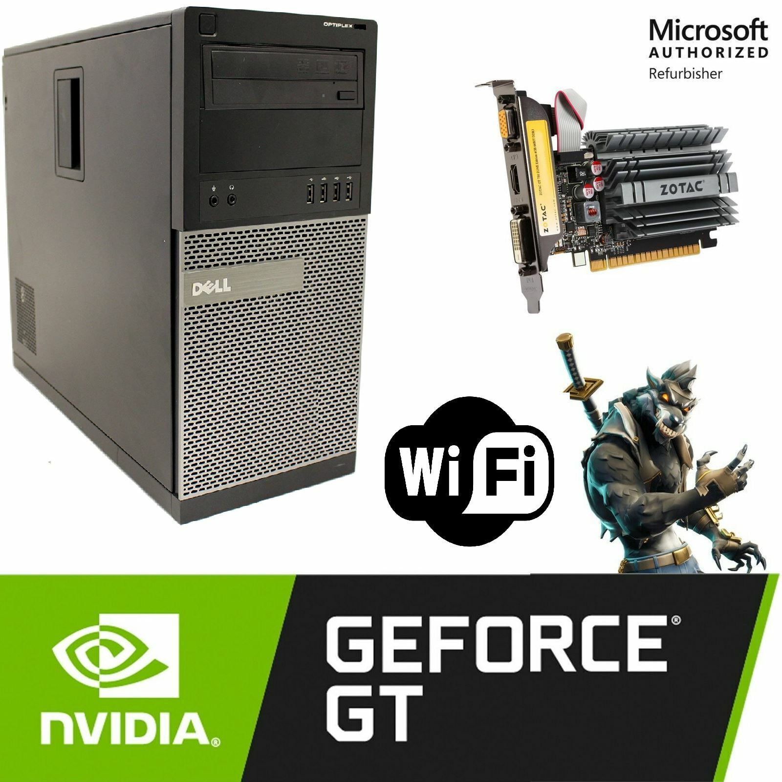 Dell Gaming Tower Computer MT Nvidia GT 730 4GB, i5, WiFi 