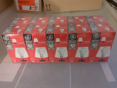 10 Stück GE Lighting Glühbirne OVP Neu NOS 40 Watt matt weiß E27