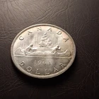 1963 Canada Silver Dollar Elizabeth II Silver Coin