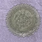 Jeannette or Tiara, Rare Mint Green Glass Dish • Embossed Rose Floral Plate • 4” — photo 2
