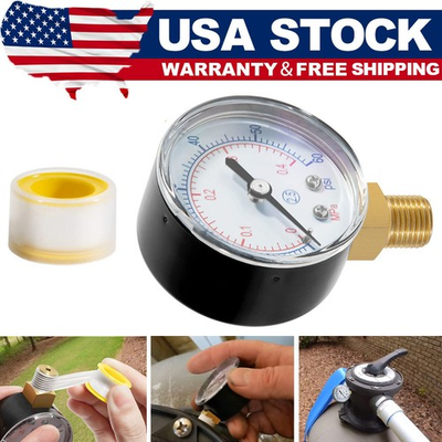 #ad ECX270861 Bottom Mount Pressure Gauge for Hayward Sand D.E. Pool Filter 60 PSI $12.99