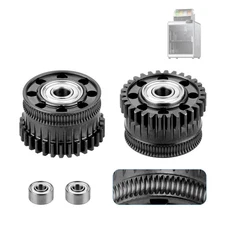 K2 Plus All-Metal Extruder Gear kit with DLC Coating & Perforated Lightweight De