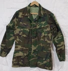 Vintage US Military Camo Poplin Jungle Jacket Slant Pocket Vietnam War ERDL 1970