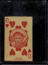 Rare! 1927 W560 Strip Card - Sam Gray, 10 Of Hearts, Vg, Browns
