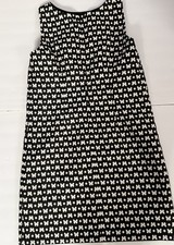 Talbots Butterflies Dress Size 10 NEW NWT Black White Metallic Classic Chic