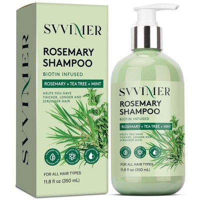 【2点セット】 SVVIMER 育毛シャンプー&コンディショナー Svvimer Rosemary Hair Growth Shampoo: Thickening and 11.8 Fl Oz
