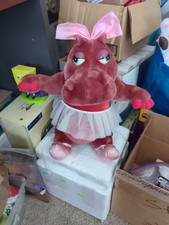 DisneyWorld FANTASIA Hyacinth Hippo Ballerina 14.5" Vintage Plush 1980s Disney