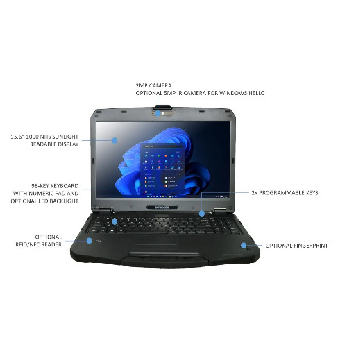 DURABOOK S15 15' FHD Intel Core i5-1235U Windows 11 8GB RAM 256GB PCIe