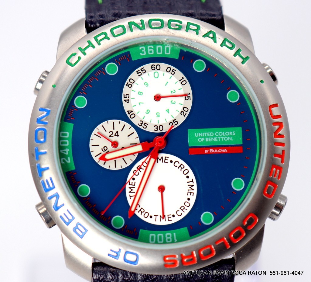 Vintage United Colors Of Benetton Watch By Bulova Quartz