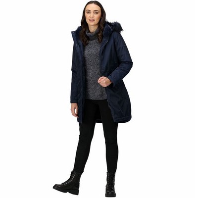 Regatta Lyanna wasserdichte Damenparka Jacke - marineblau - 8