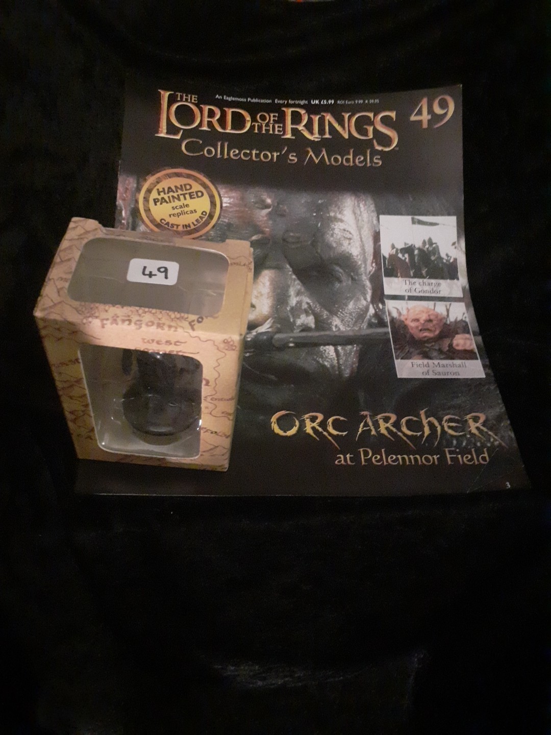 Miniatura y cargador LOTR plomo pintado a mano 49 orco arquero en Polennor Field