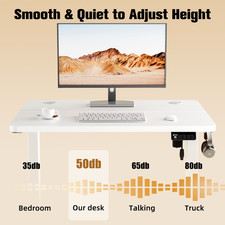 Ergomaker Electric Standing Desk Adjustable Sit Stand Gaming Desk 80cm White — image 6