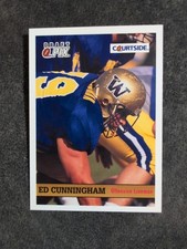 1992 Courtside Ed Cunningham Rookie Washington Huskies #58 Football Card. rookie card picture