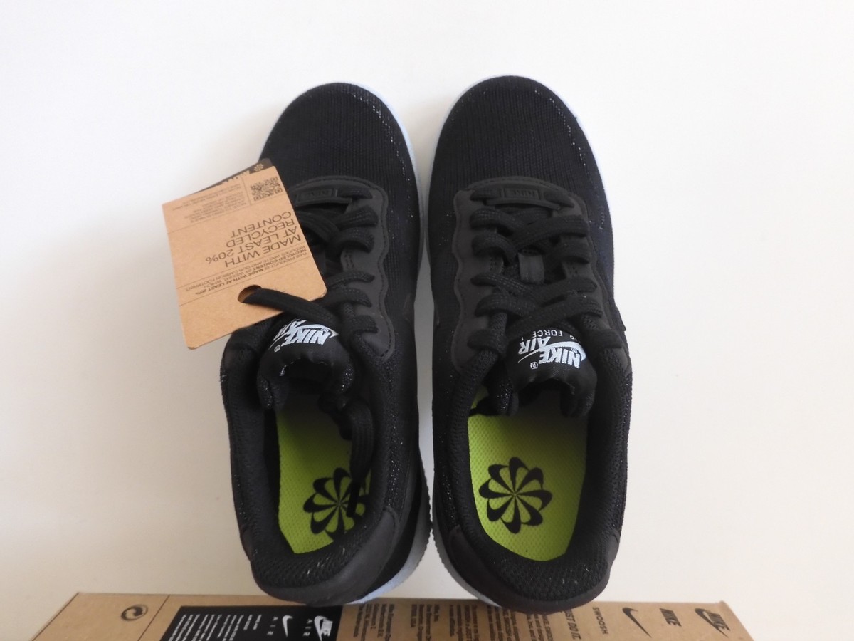 Nike Air Force 1 AF1 Flyknit (Gs) Black-Blue Sz 6Y [DH3375-001] | eBay