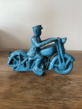 Cast Iron Police On Motorcycle