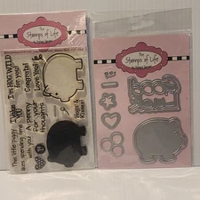 The Stamps of Life PIGGY BANK Pig Clear Stamps & Dies