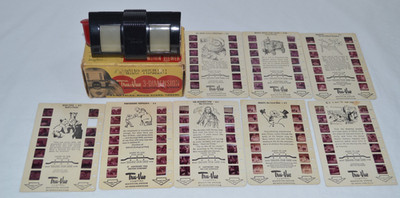 TRU-VUE Model 502 3D Stereoscope Viewer In Box Circa 1957 & 8 Slides
