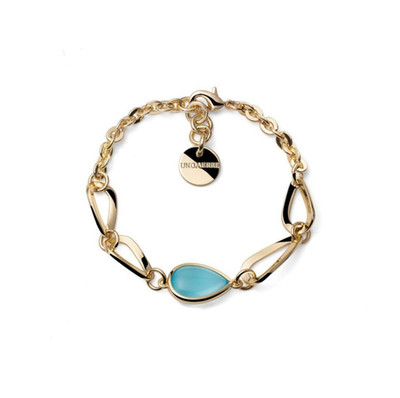UNOAERRE Damenarmband Joya Vergoldet Gold mit Tropfen Kristall Hellblau 2825