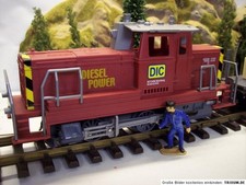 Garteneisenbahn SpurG NewRay Eisenbahn Diesel-Güterzug m Vieh-Wagons & Gleise