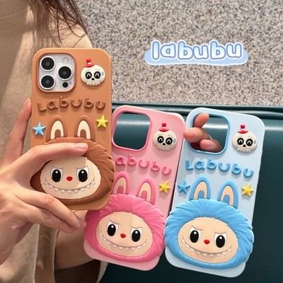 Labubu Für iPhone 11 12 13 14 15 16 Pro Max Case Hülle Schutzhülle Cover Silikon