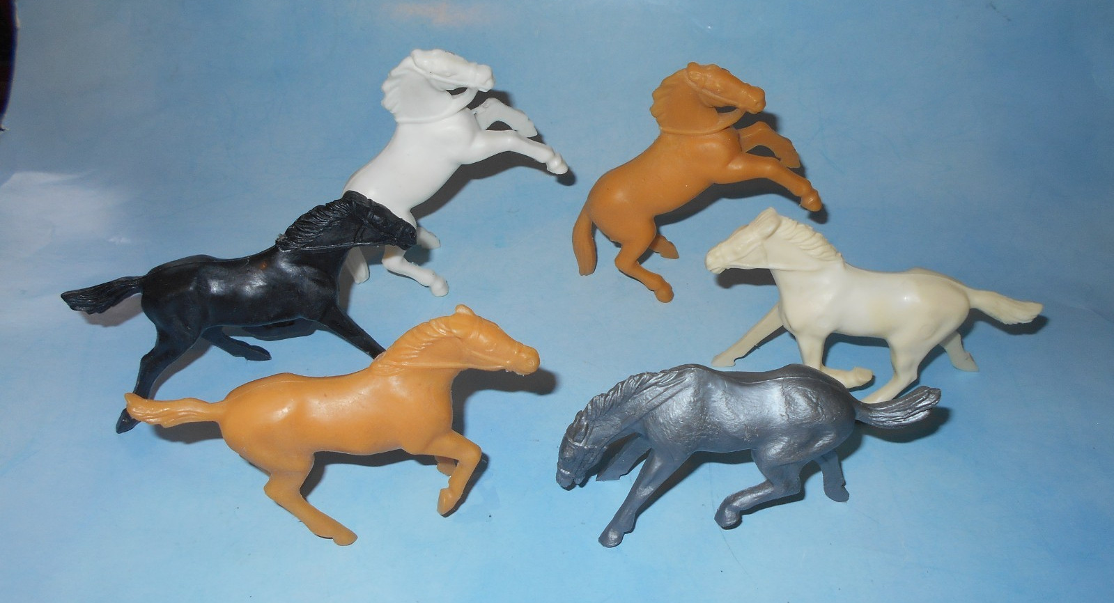Vintage 1950s Tim Mee Western Play Set Plastic Horses
