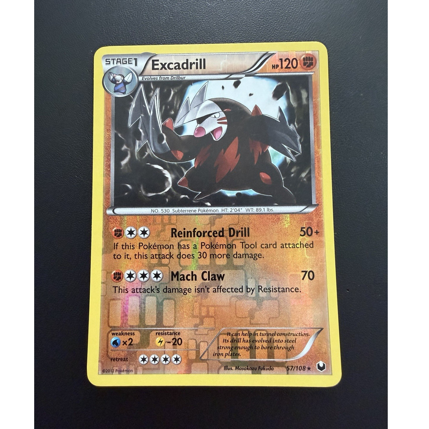 Excadrill 57/108 Pokemon Card Dark Explorers Reverse Holo
