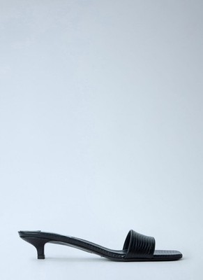 TOTEME Black Embossed Sandals New & Authentic