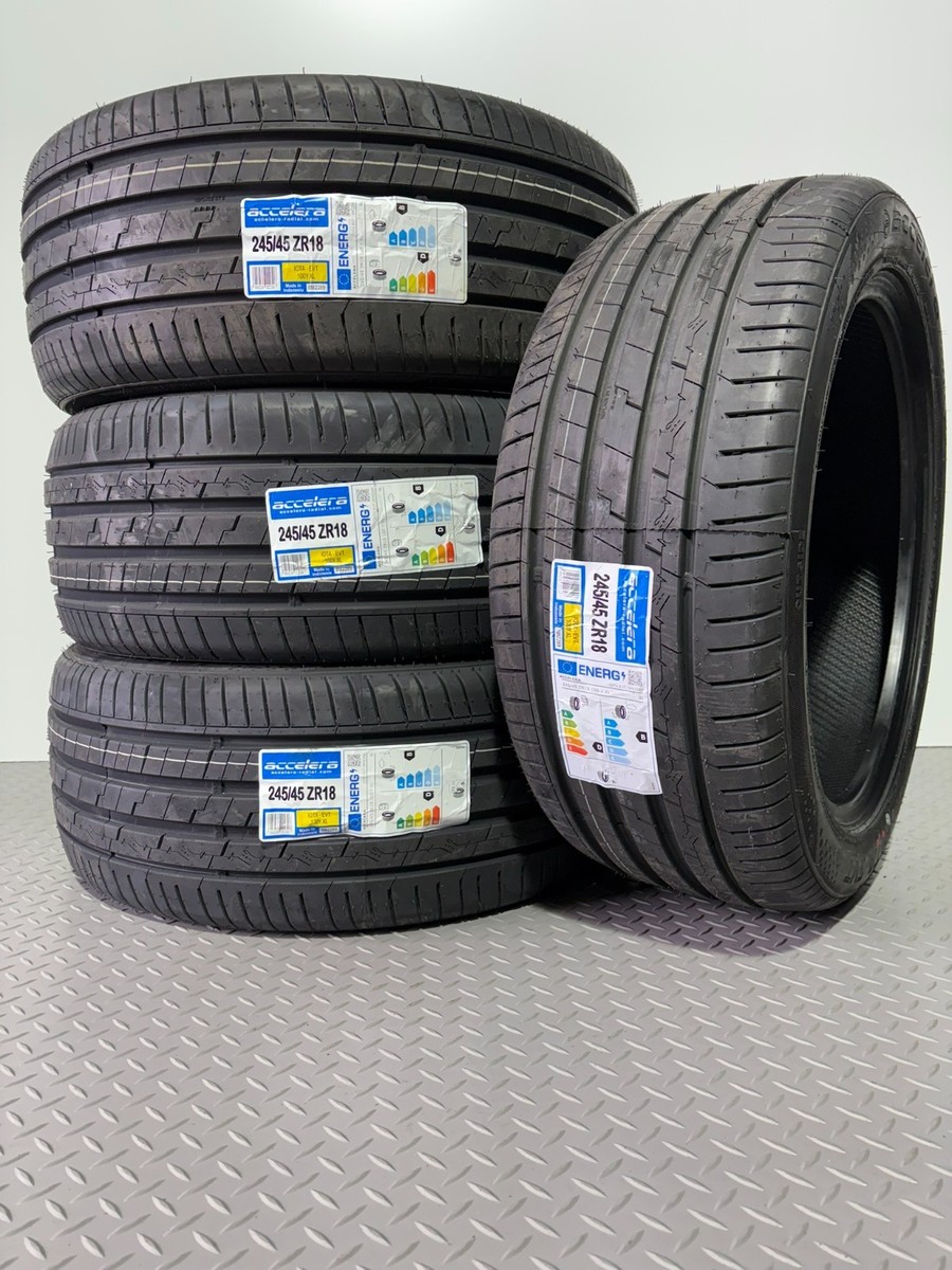 4 x 245/45ZR18 100Y XL ACCELERA TYRES 245 45 18 EXTRA LOAD 245