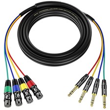 4 Channel 1/4 Inch TRS To XLR Snake Cable Audio Recording Equipment