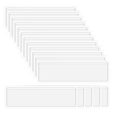 50pcs 4.3x1.2" Self Adhesive Label Holder Open Top, Clear
