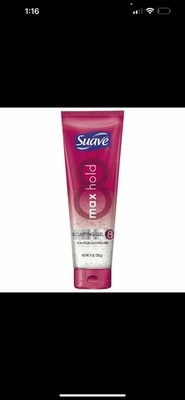 Suave Sculpting Gel Maximum Hold 8 Styling Control Non Sticky Alcohol Free 9 oz