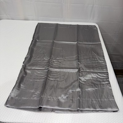 NEW Satin Slik Like Pillowcases Pack/Set of 2 -Gray Queen 20incx30inc