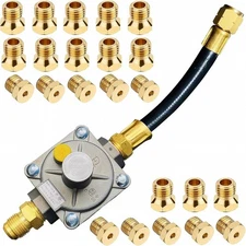 MCAMPAS Propane to Natural Gas Conversion Kit with Regulator & Orifice -... 