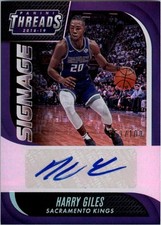 2018-19 Panini Threads Signage Signatures Premium #7 Harry Giles Auto /100 - BSK