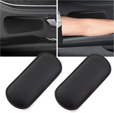 2PCS Car Door Armrest Pads,Soft Leather Memory Foam Car Knee Pads for Arm Suppor