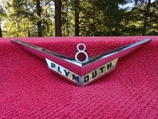 Oem 1955 Plymouth V8 Chrome Hood Emblem Mopar Belvedere Savoy Plaza 1599554