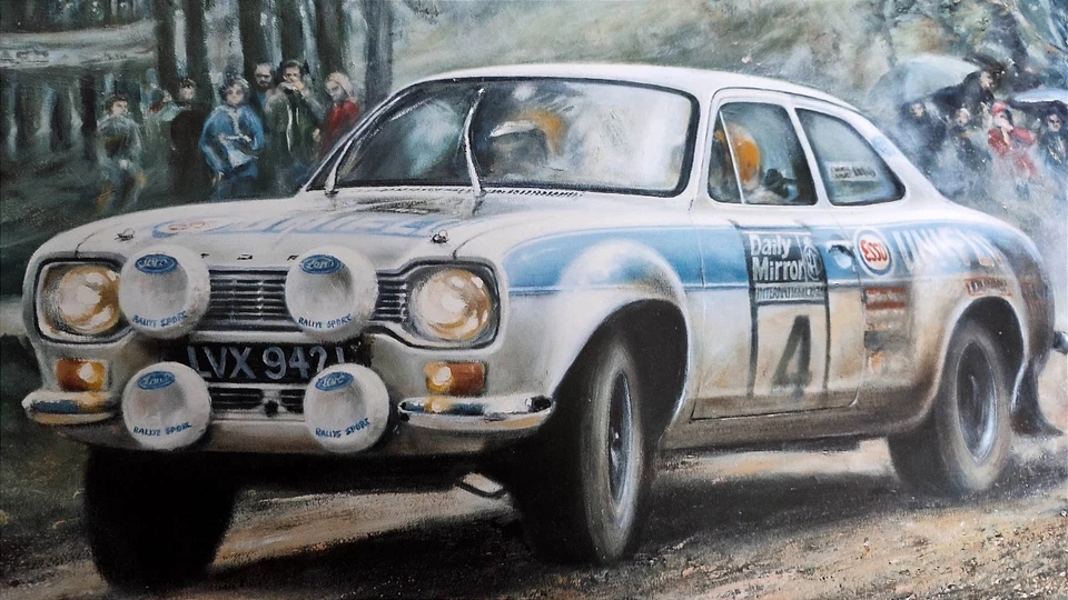 1972 RAC Rally print Roger Cark &Tony Mason, original print individually signed - Image 2 of 4
