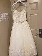 Ivory Color Wedding Dress With Blush undertone Sz 18W.Dress: $300,All Items $375