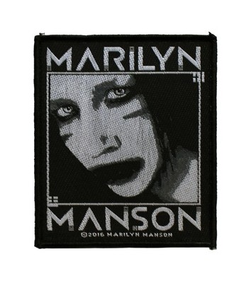 Marilyn Manson Portrait Battle Jacket Sew On Woven Patch - OFFICIAL 16-3