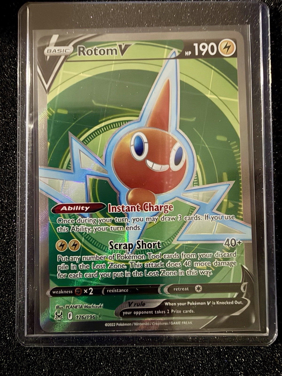 Rotom V 176/196 Lost Origin Full Art Ultra Rare Holo Pokemon TCG Card NM