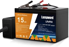 12V Lifepo4 Battery 12 Volt 15Ah Lithium Rv Battery,Marine 15000 Deep Cycle,Buil