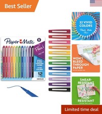 Flair Felt Tip Pens, Medium Point 0.7mm, Assorted Colors, 12 Count - For Arts...