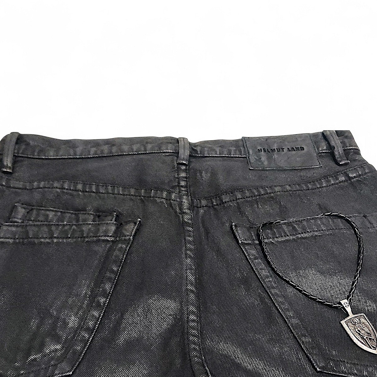 Helmut Lang MR 87 Dark Grey Coated Men Size 30 Slim Fit Jeans 0019