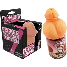 Pecker Beer Can Topper - Adult Gag Gift Funny Novelty Bachelorette Party Supply