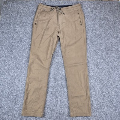 Roark Layover Traveler Pant Mens 33 Dark Khaki Stretch Everyday Travel