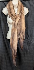 VTG Genuine Collectible MINK SABLE FUR Wrap 3 FULL BODY PELTS Stole With CLIP