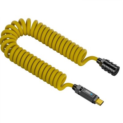For Laptop Type-C 140W/20Gbps 8K HD USB-C Keyboard Cable Mechanical Spring Cable