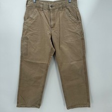 Carhartt Cargo Pants Men's 32x30 Tan Relaxed Fit Ripstop Cotton Multi-Pocket