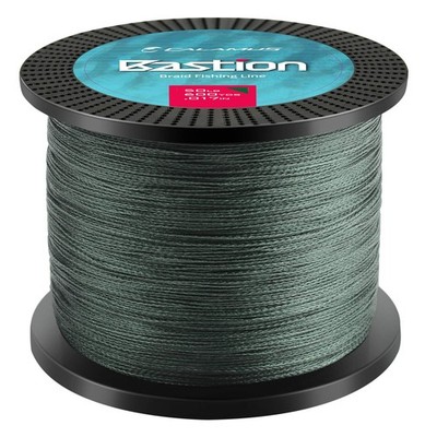 Bastion Braided Fishing Line, Moss Green, 600 Yds, 65 LB (4 Strands)
